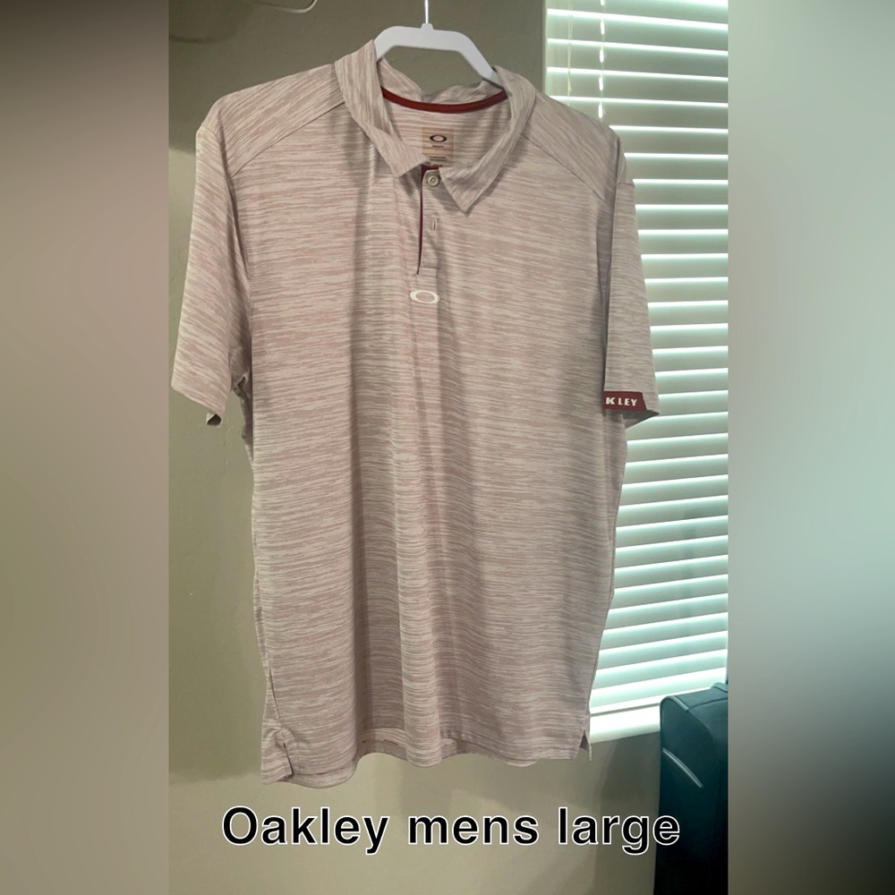 Mens maroon Oakley polo